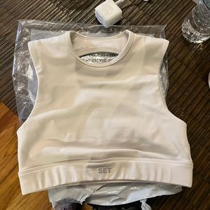 NWOT Set Active Bra White
